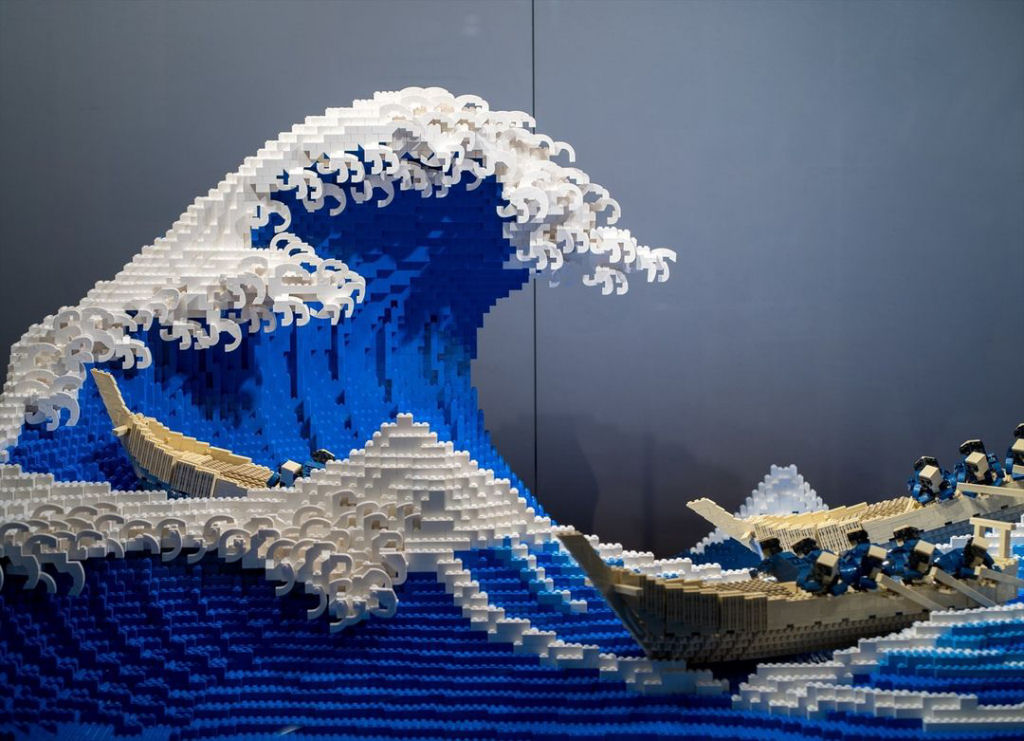 'A Grande Onda de Kanagawa' foi brilhantemente recriada em LEGO