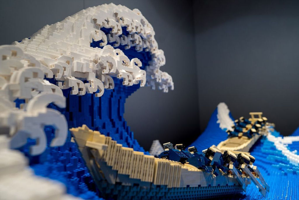 'A Grande Onda de Kanagawa' foi brilhantemente recriada em LEGO