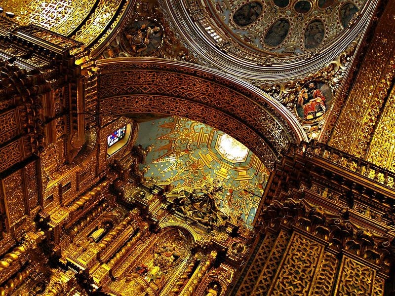 As igrejas barrocas douradas de Quito, Equador 02