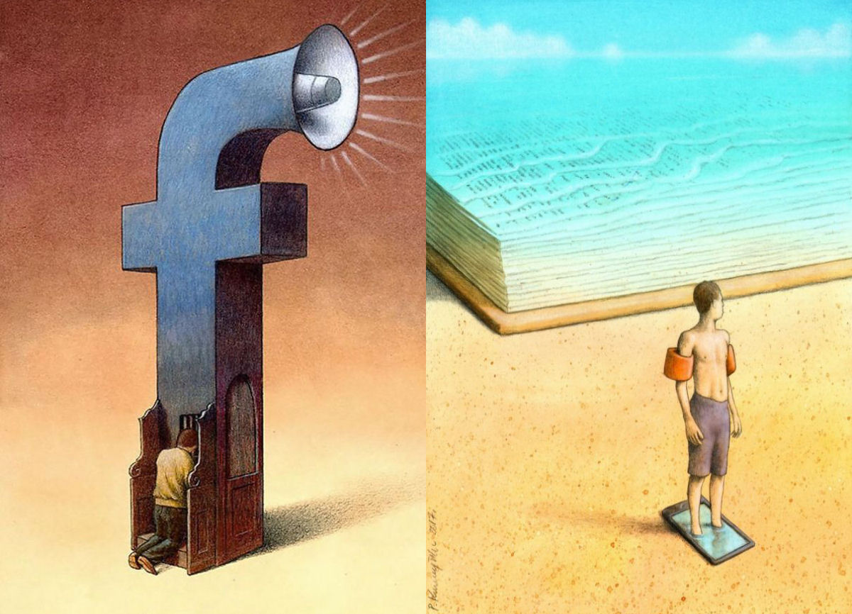 Outras incômodas ilustrações de Pawel Kuczynski mostram o que há de errado com a sociedade atual 01