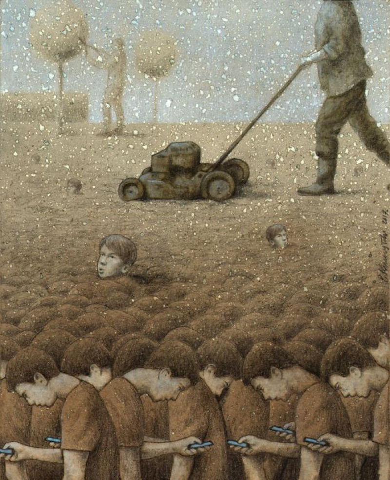 Outras incômodas ilustrações de Pawel Kuczynski mostram o que há de errado com a sociedade atual 07