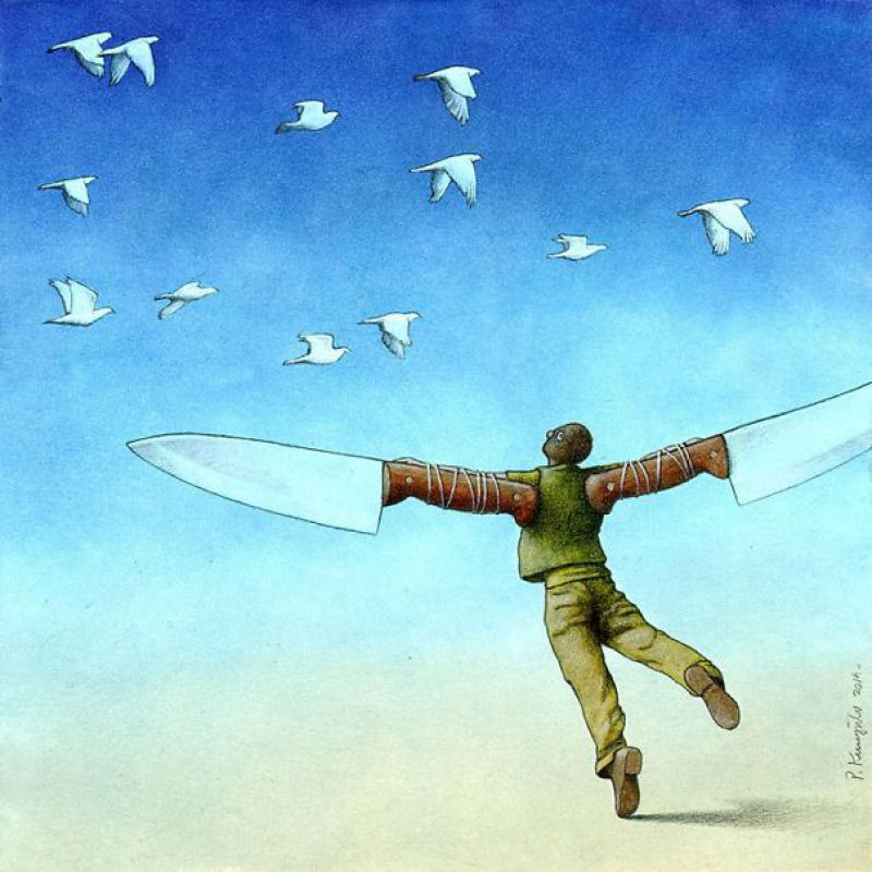 Outras incômodas ilustrações de Pawel Kuczynski mostram o que há de errado com a sociedade atual 38