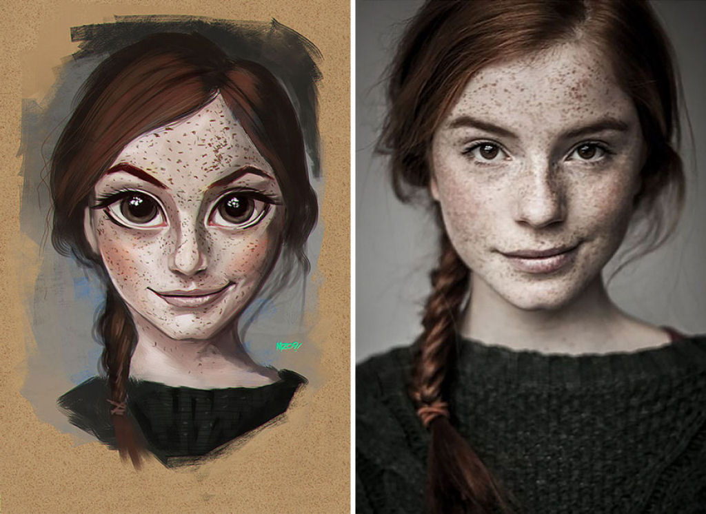 Artista transforma fotos aleatrias de pessoas em divertidas ilustraes 10