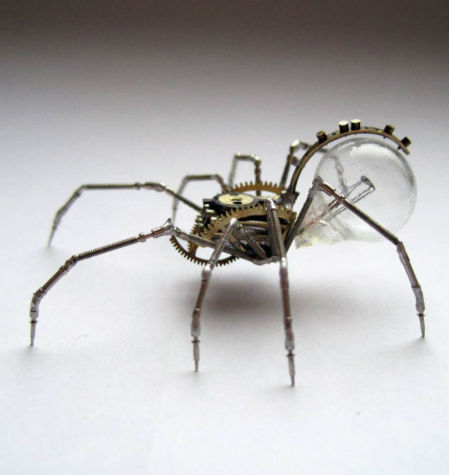Artista cria incrveis esculturas de insetos utilizando peas recicladas 03