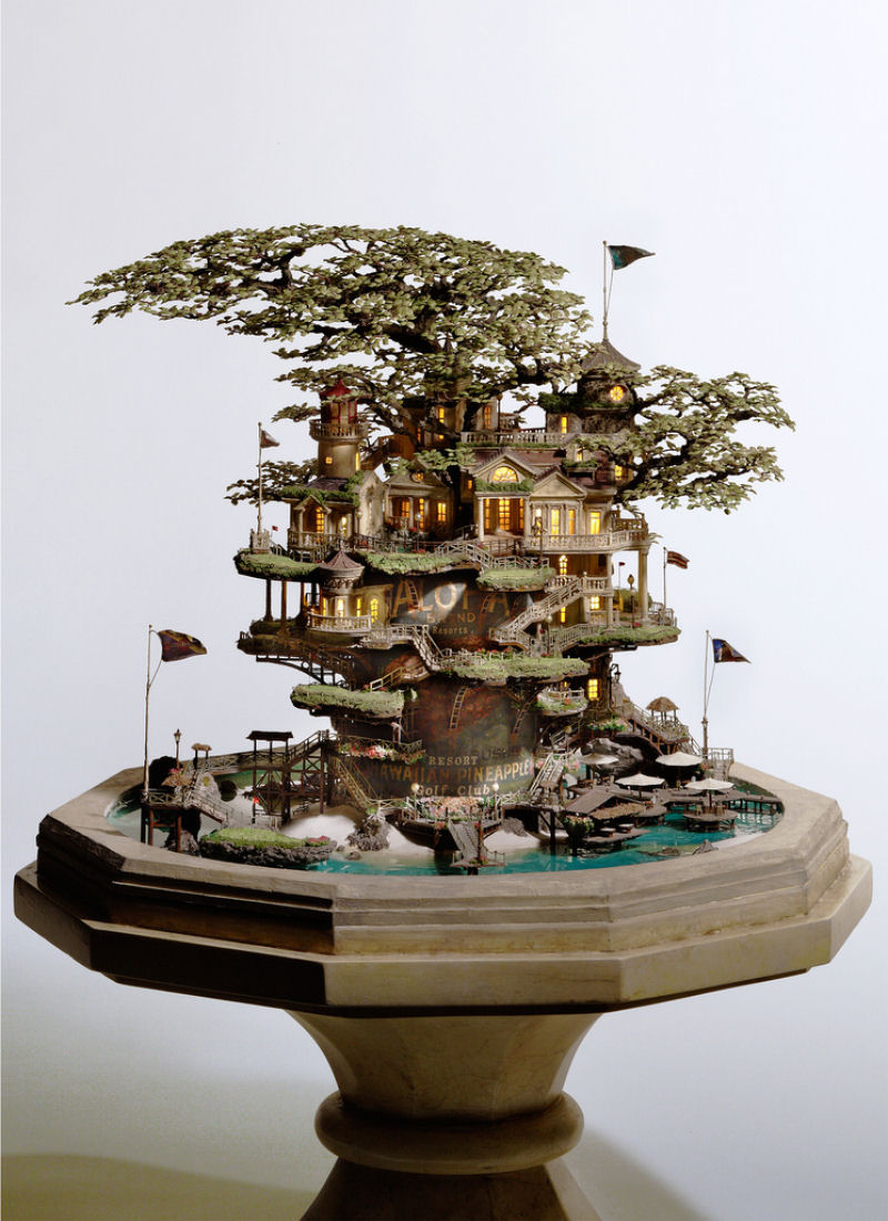 As intrincadas esculturas em miniatura de Takanori Aiba 07