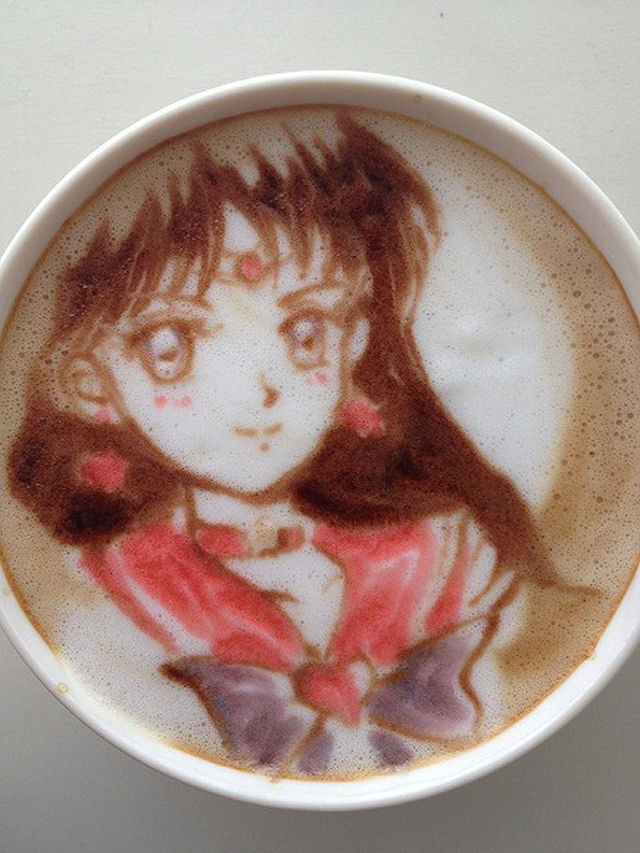 Arte do Caf com anime japons
