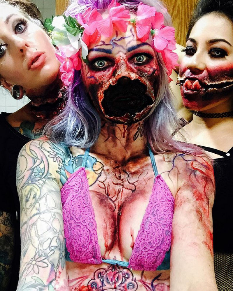 As maquiagens desta artista podem ser a realizao de alguns de seus pesadelos 13