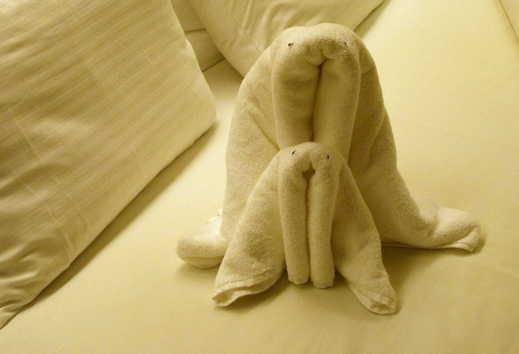 Origamis animais feitos com toalhas 06