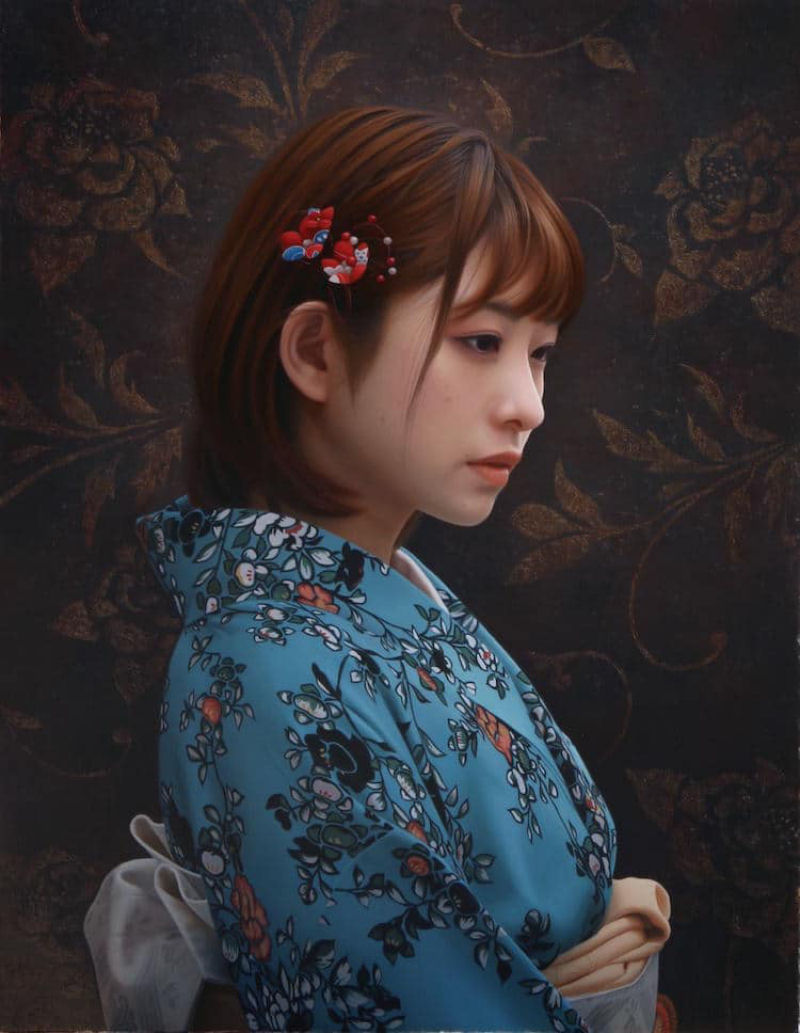Artista japons cria impressionantes pinturas fotorrealistas 11