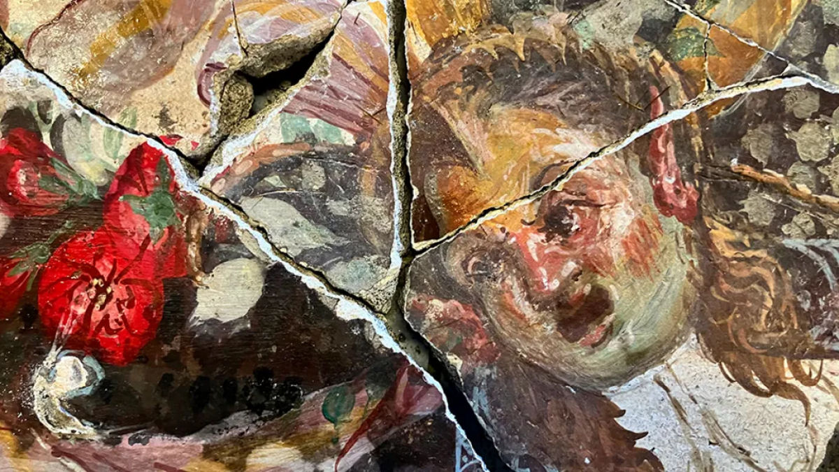 Afrescos espetaculares de Helena de Troia, Apolo e Zeus desenterrados entre as runas de Pompia