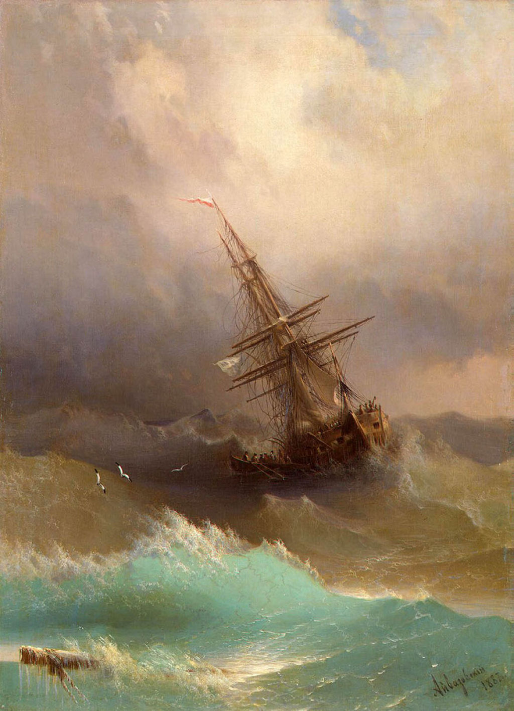 O poder do mar nas hipnticas ondas translcidas de pinturas russas do sculo XIX 07