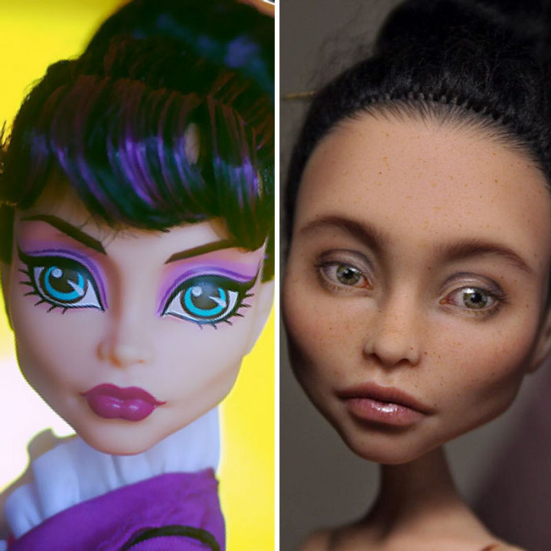 Os remakes espantosamente realistas de bonecas de uma artista ucraniana 20