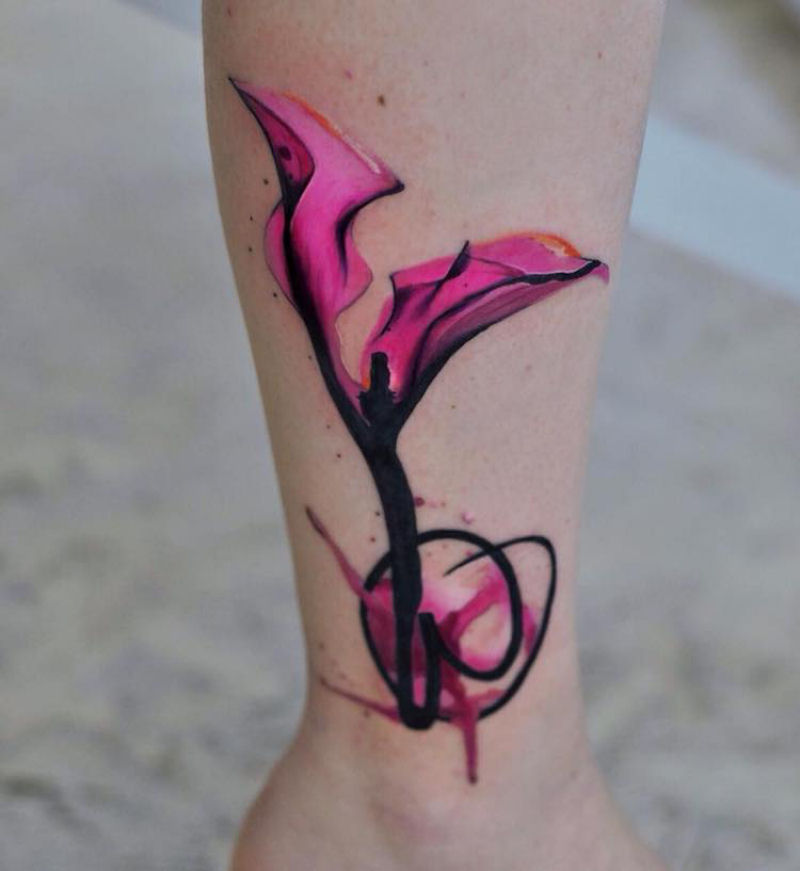Tatuadora captura a fluidez despreocupada da pintura de aguarela em tatuagens coloridas 11
