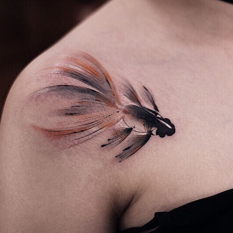 As belssimas tatuagens de aquarela de Chen Jie 15