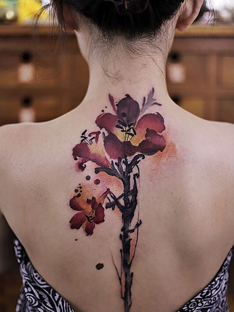 As belssimas tatuagens de aquarela de Chen Jie 18
