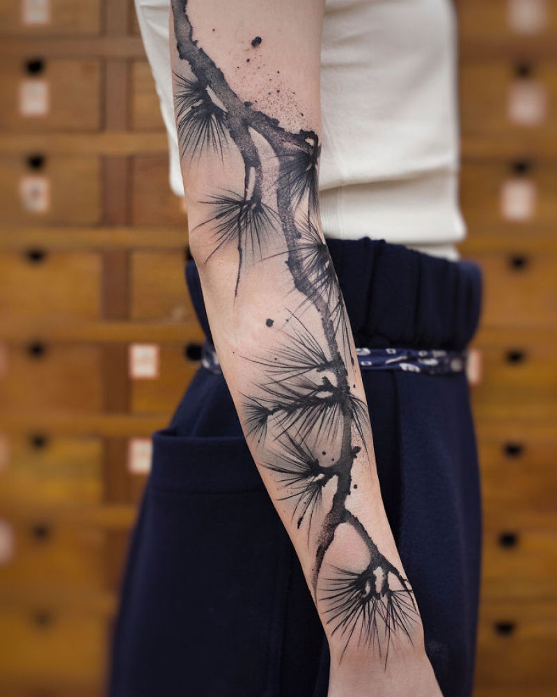 As belssimas tatuagens de aquarela de Chen Jie 37