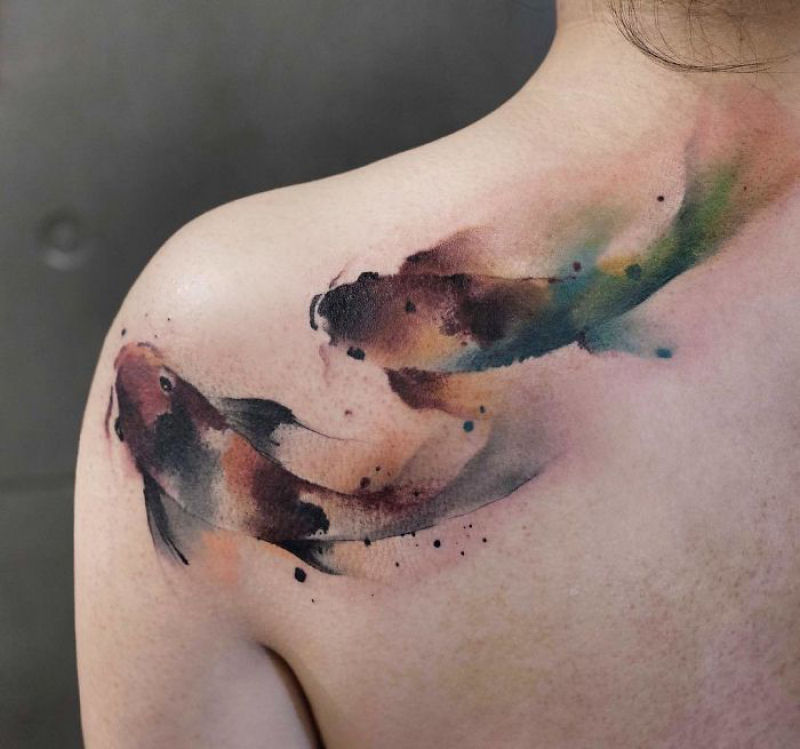 As belssimas tatuagens de aquarela de Chen Jie 41