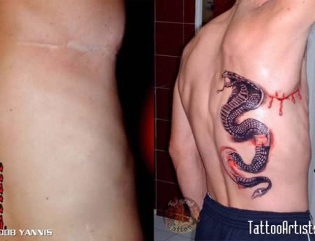 Tatuagens sobre cicatrizes mostram uma maneira incrvel de dissimul-las 18