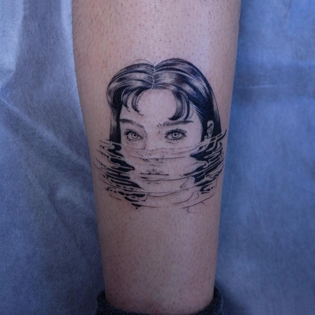 As tatuagens monocromticas deste artista coreano quase sempre tm um detalhe macabro 06