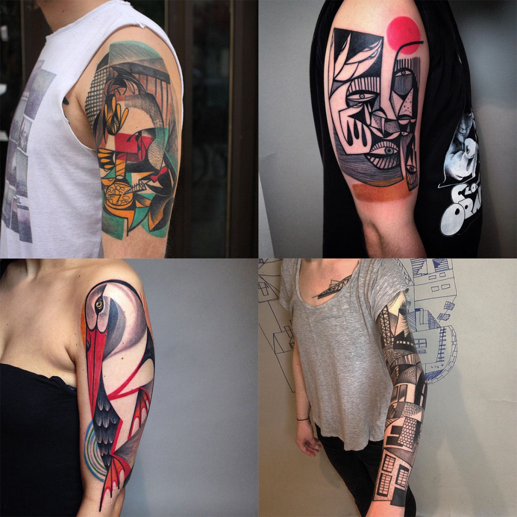 As formosas tatuagens cubistas de Peter Aurisch 06