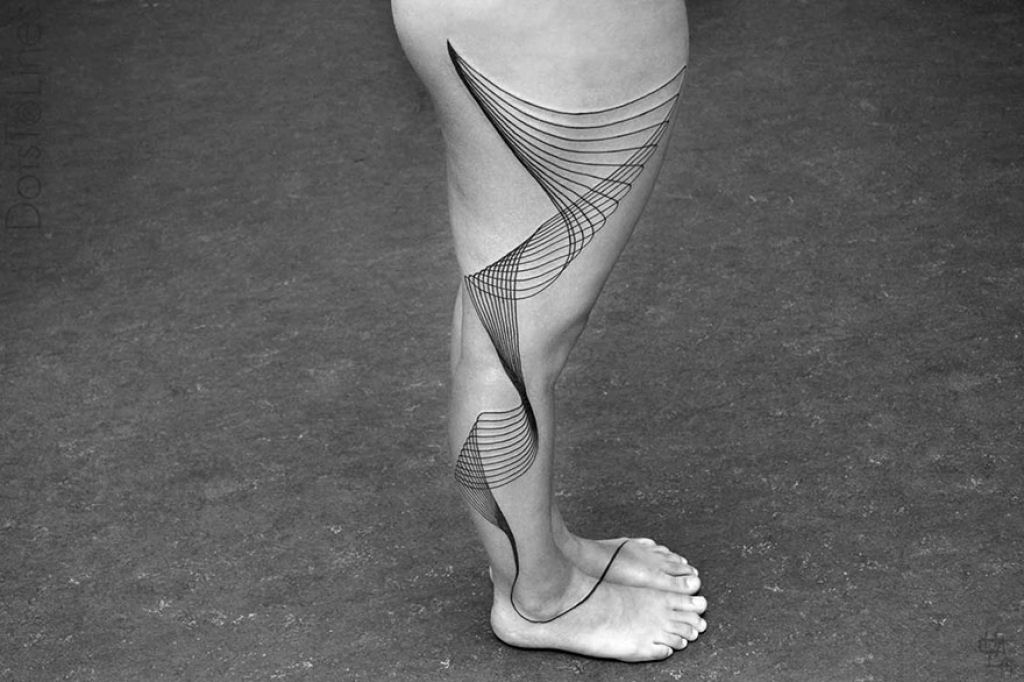 Estas 20 tatuagens lineares geométricas feitas por Chaim Machlev flutuam elegantemente pelo corpo 15