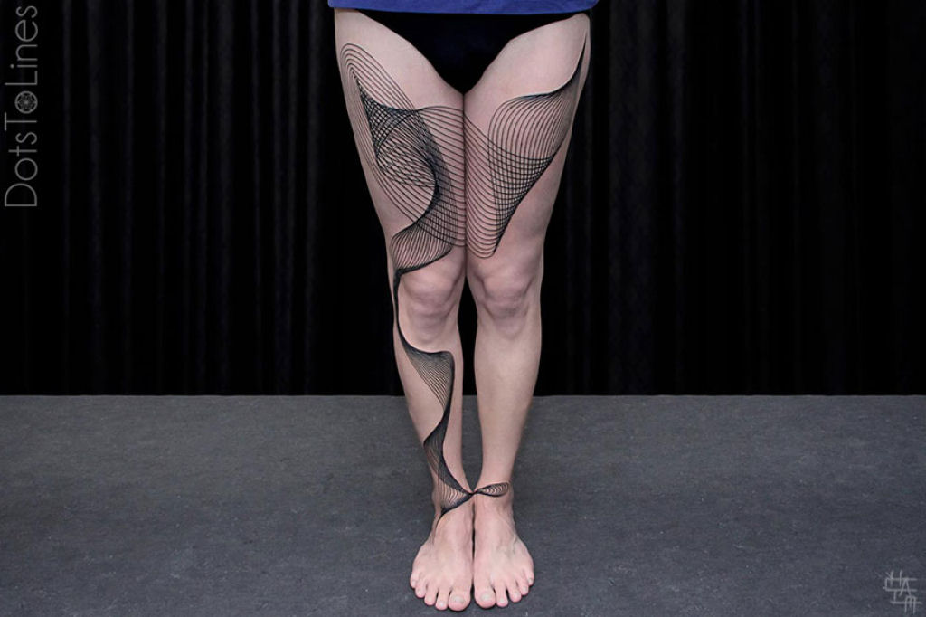 Estas 20 tatuagens lineares geométricas feitas por Chaim Machlev flutuam elegantemente pelo corpo 17