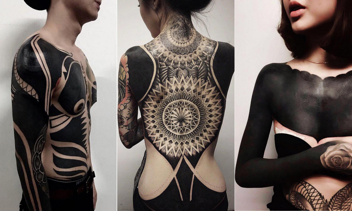 Tatuagens completamente pretas são a última moda em Singapura 01