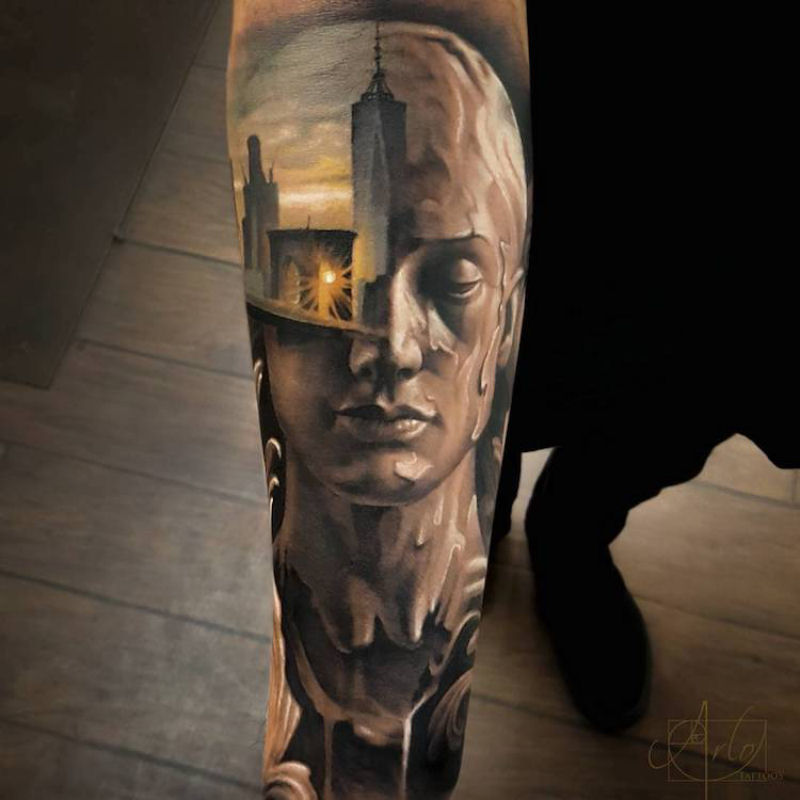 Artista cria tatuagens 3D surreais com profundidade e definição incríveis 05