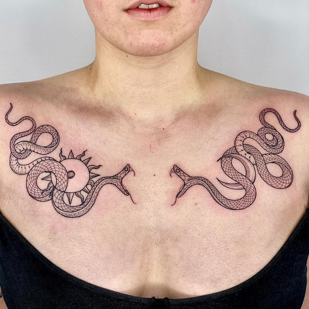 Tatuagens viperinas com tinta branca e preta, por Mirko Sata 21