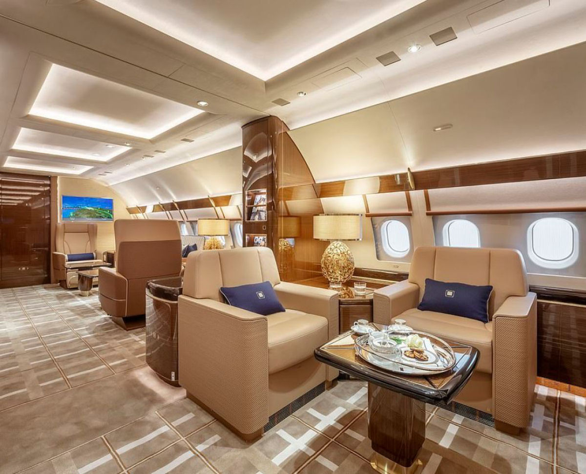 Assim é o luxuoso Airbus privado com capacidade para 17 passageiros vip 06