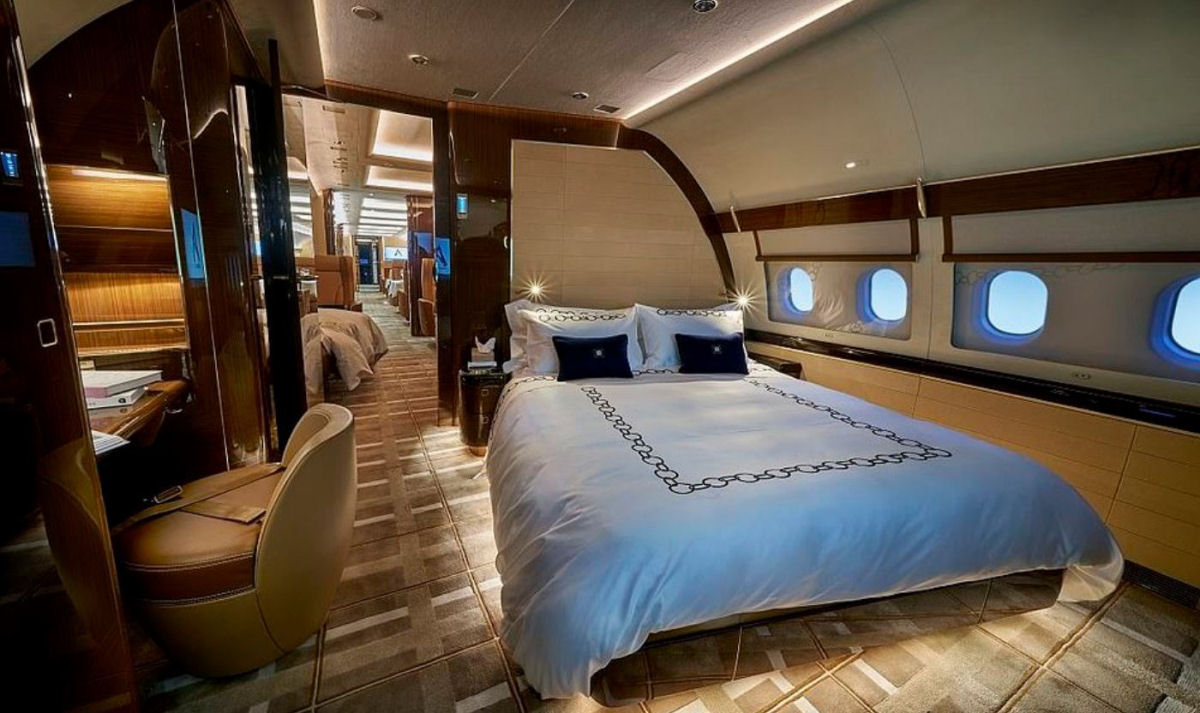 Assim é o luxuoso Airbus privado com capacidade para 17 passageiros vip 07