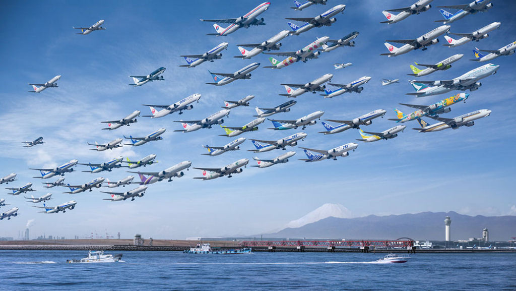Airportraits: fotos compostas registram avies pousando e decolando por todo o mundo 03