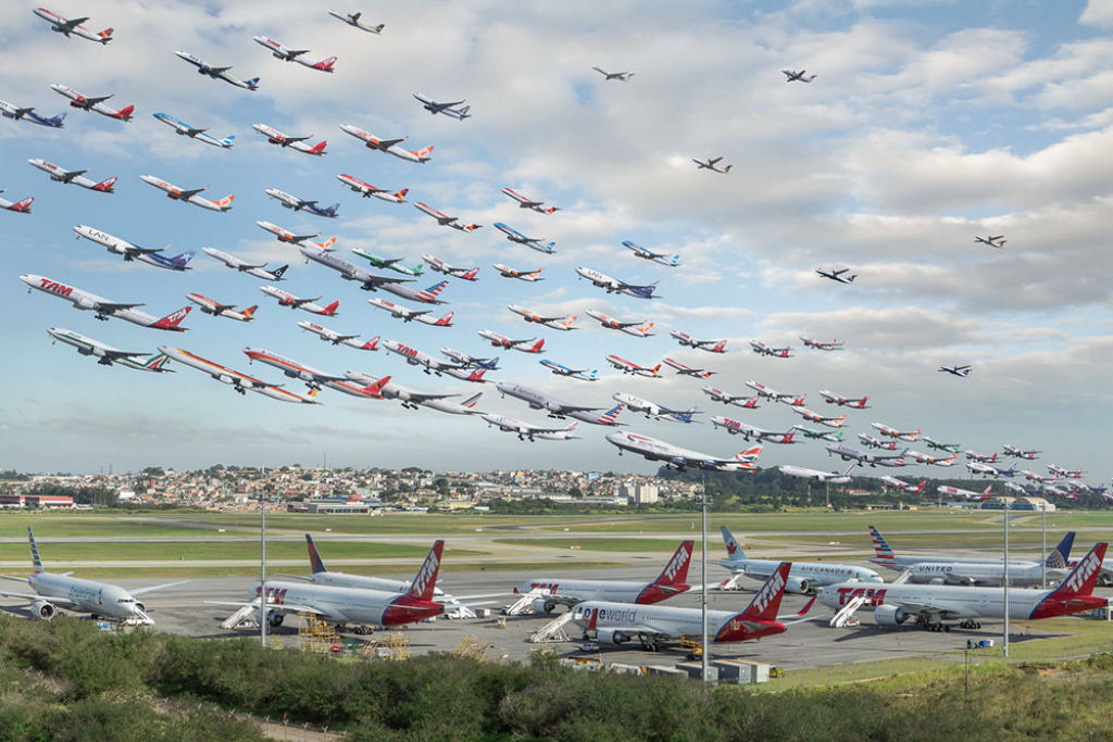 Airportraits: fotos compostas registram avies pousando e decolando por todo o mundo 06