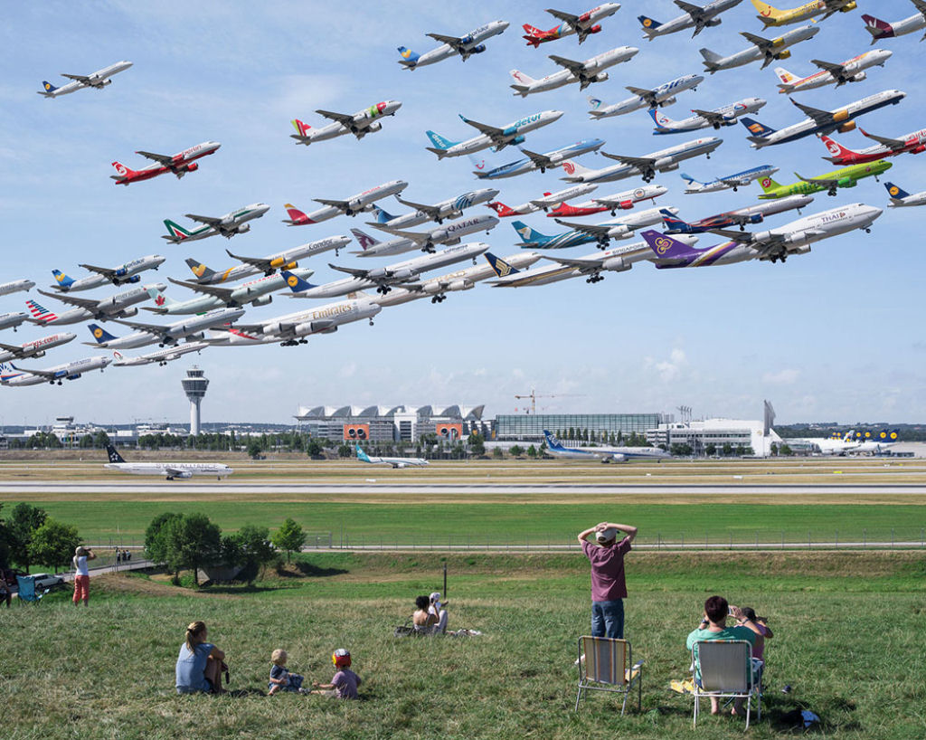Airportraits: fotos compostas registram avies pousando e decolando por todo o mundo 07