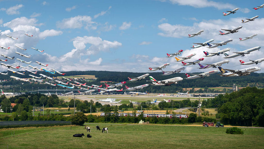 Airportraits: fotos compostas registram avies pousando e decolando por todo o mundo 08