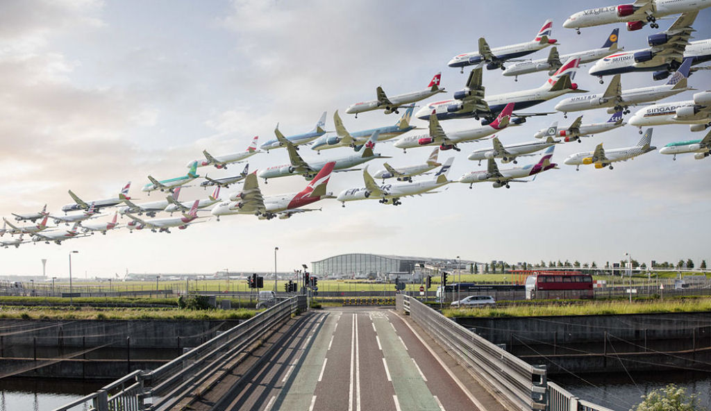 Airportraits: fotos compostas registram avies pousando e decolando por todo o mundo 09