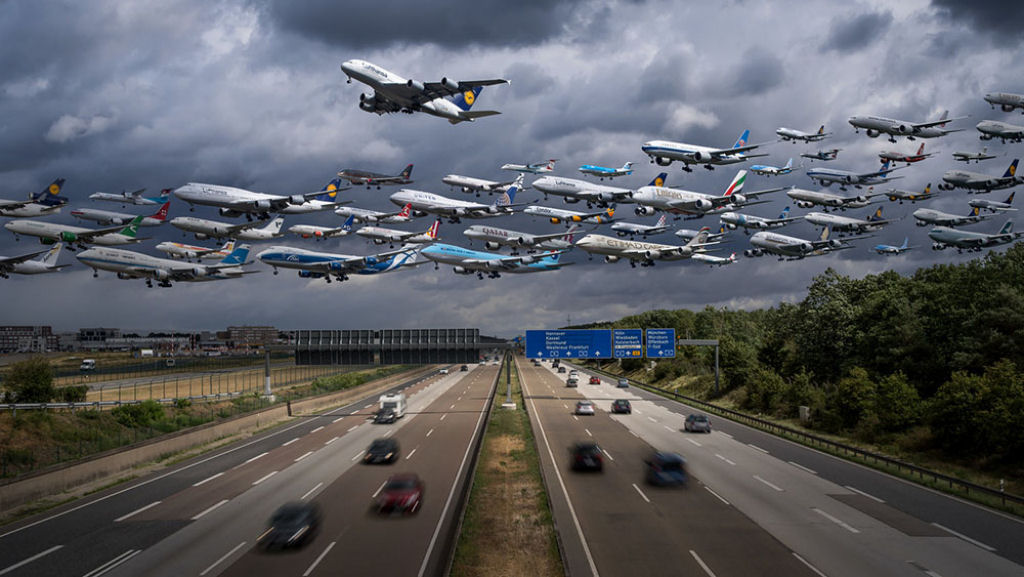 Airportraits: fotos compostas registram avies pousando e decolando por todo o mundo 10