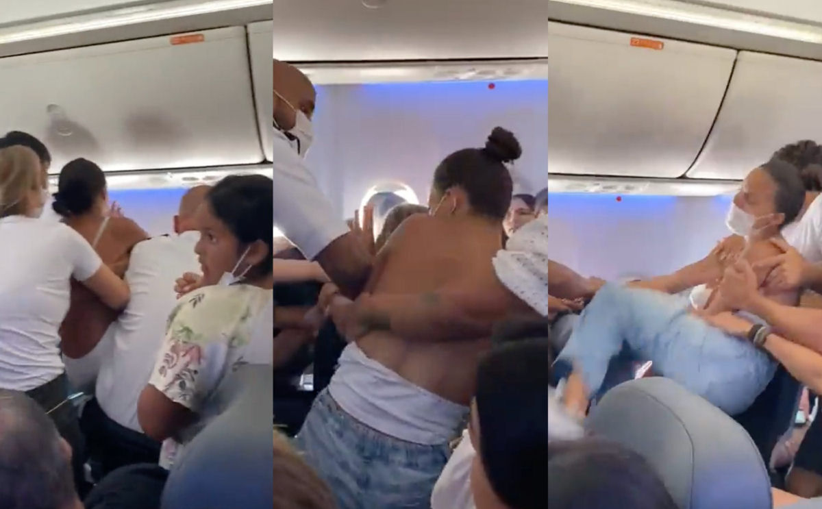 15 pessoas brigando desatam o caos em voo da Gol