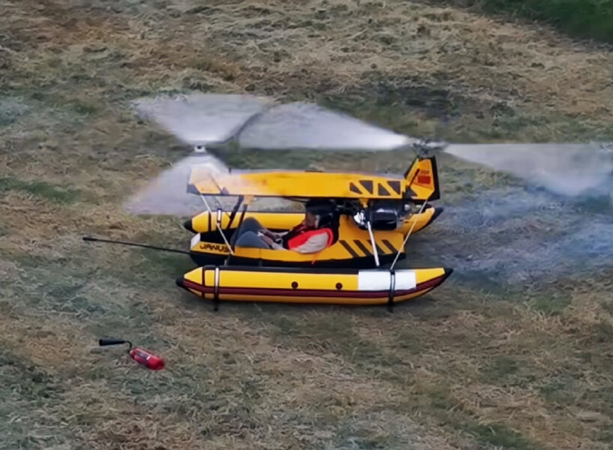 Helicóptero modular VTOL pessoal pode ser dobrado para armazenamento em espaços pequenos