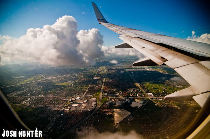 Vendo o mundo através de uma janela de avião
