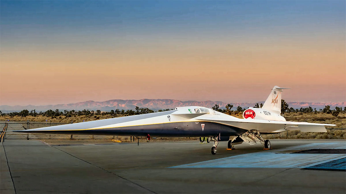Primeiro voo do X-59 Quest, a aeronave supersônica 'silenciosa' da NASA