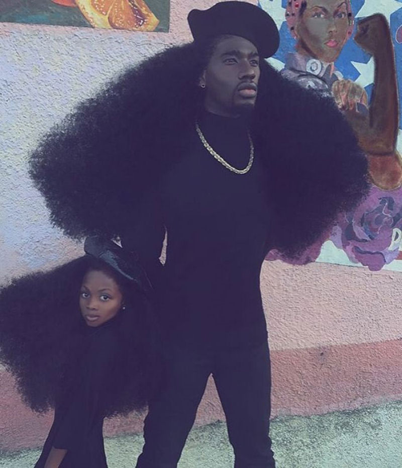 Pai e filha quebram a Internet com seus penteados afro-naturais  05