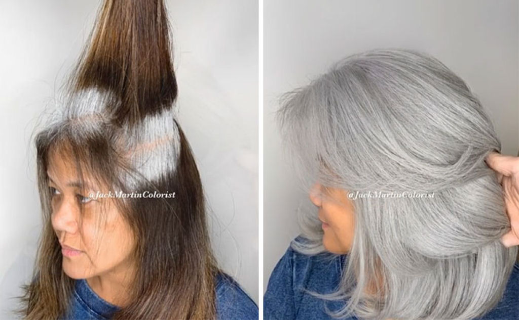 Em vez de cobrir raízes grisalhas, cabeleireiro faz com clientes se aceitem como são 11