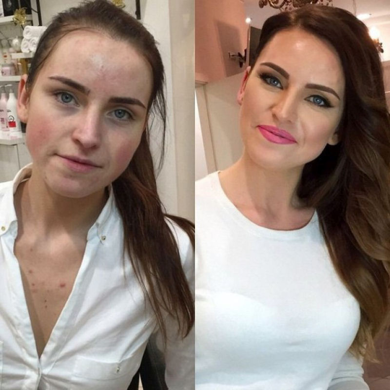 Antes e depois de milagres da maquiagem 3 02