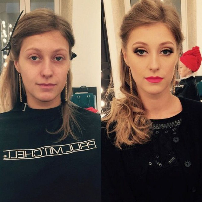 Antes e depois de milagres da maquiagem 3 05
