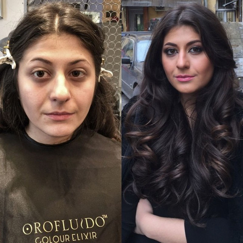 Antes e depois de milagres da maquiagem 3 07