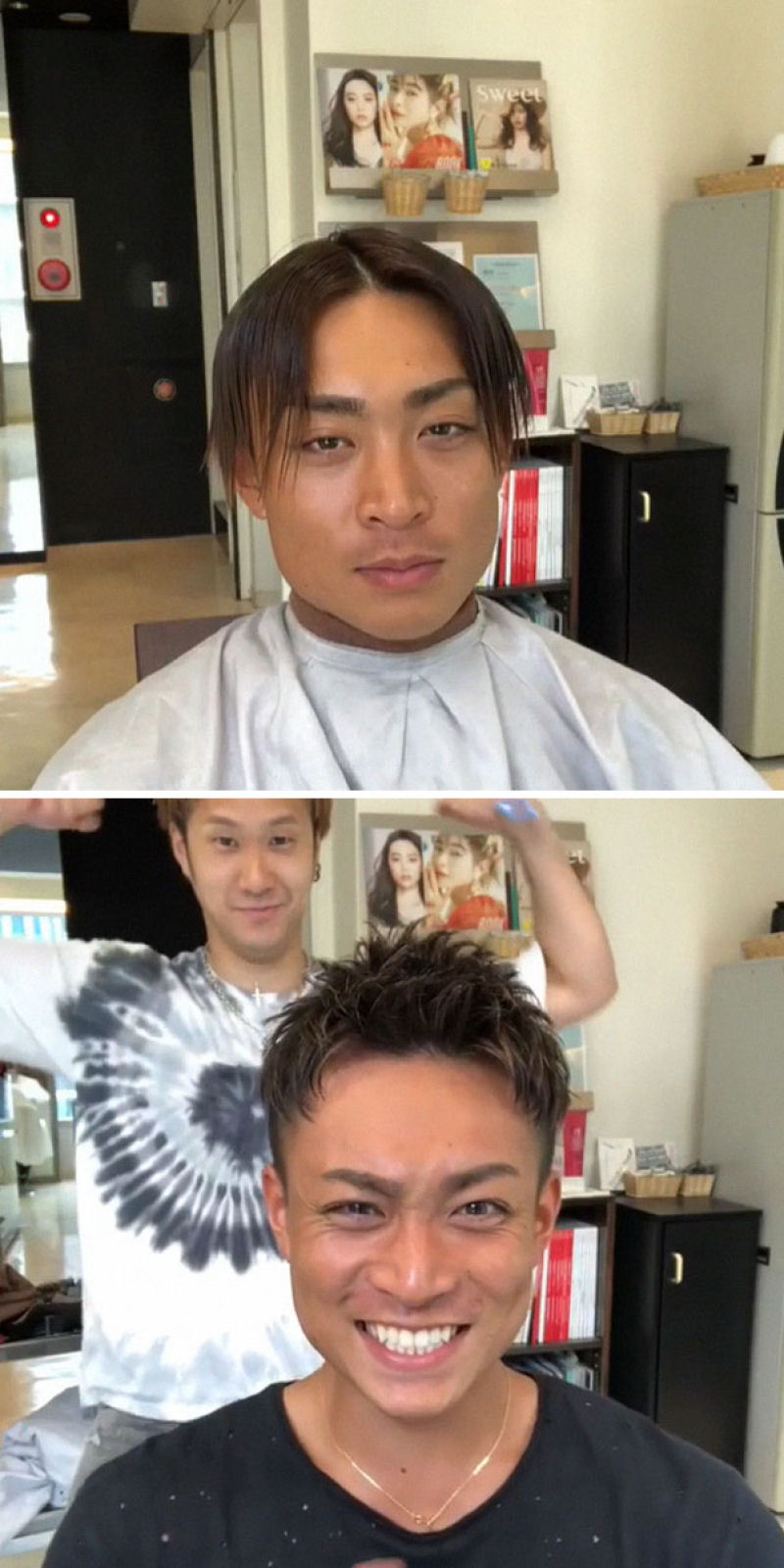 Barbeiro japons mostra a transformao proporcionada por um bom corte de cabelo 02