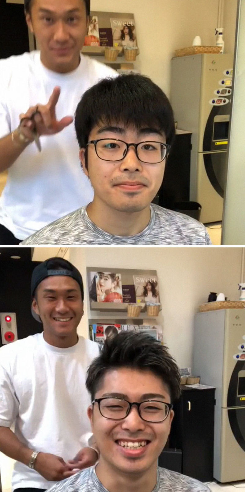 Barbeiro japons mostra a transformao proporcionada por um bom corte de cabelo 06