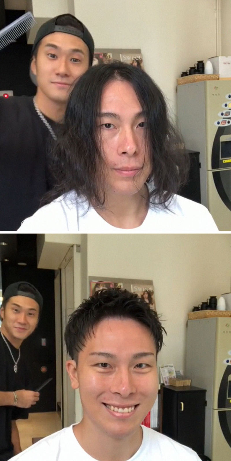 Barbeiro japons mostra a transformao proporcionada por um bom corte de cabelo 11