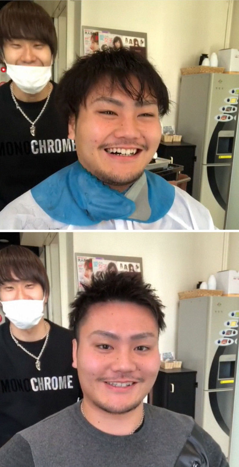 Barbeiro japons mostra a transformao proporcionada por um bom corte de cabelo 16